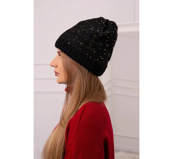 Dámská čepice černá model 18752241 - K-Fashion Dámská čepice černá model 18752241 - K-Fashion