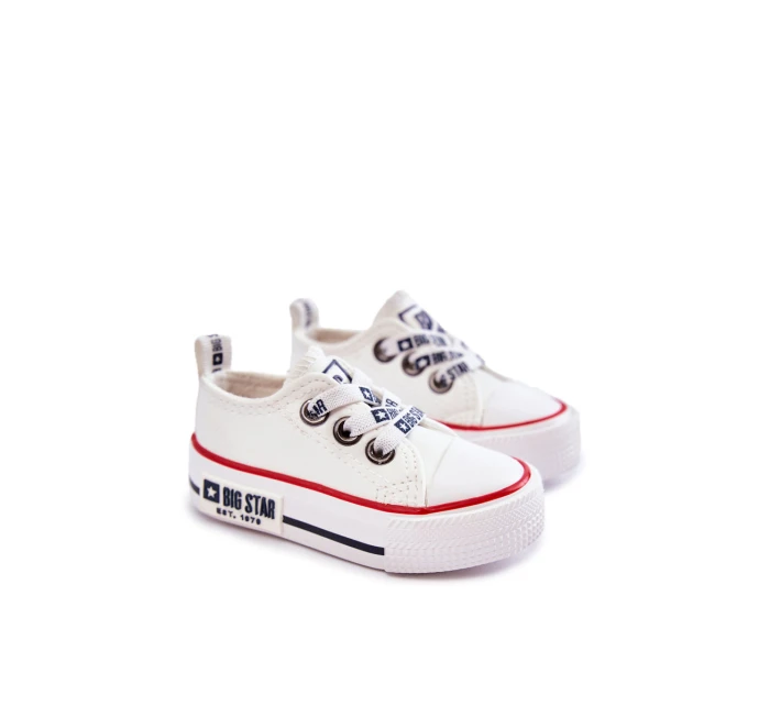 Dětské kožené tenisky BIG STAR KK374040 Bílé Dětské kožené tenisky BIG STAR KK374040 Bílé