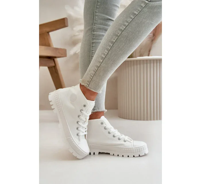 Dámské Tenisky S Kotníkovou Cholevkou Big Star Bílé Dámské Tenisky S Kotníkovou Cholevkou Big Star Bílé