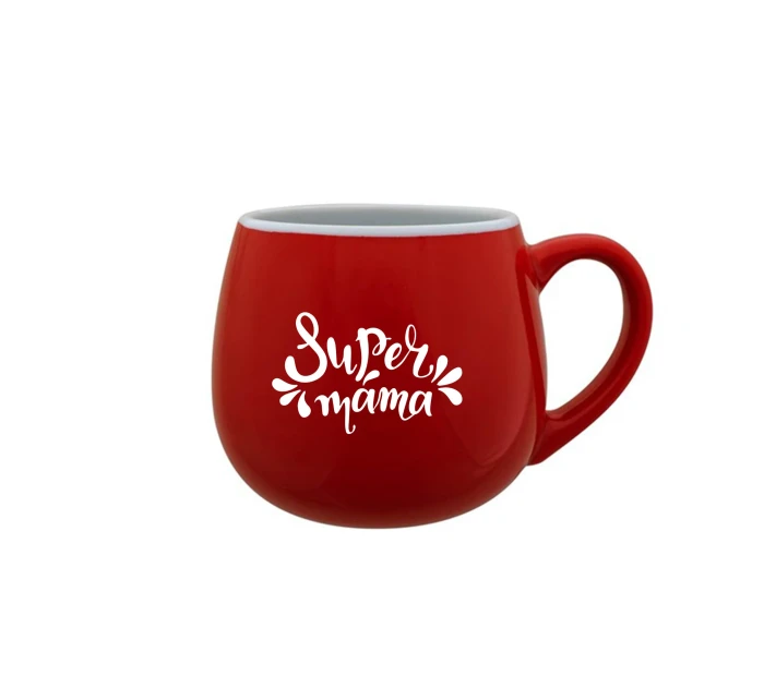 SUPER MÁMA (SPECIÁLNÍ EDICE) - červený keramický hrníček 300 ml SUPER MÁMA (SPECIÁLNÍ EDICE) - červený keramický hrníček 300 ml