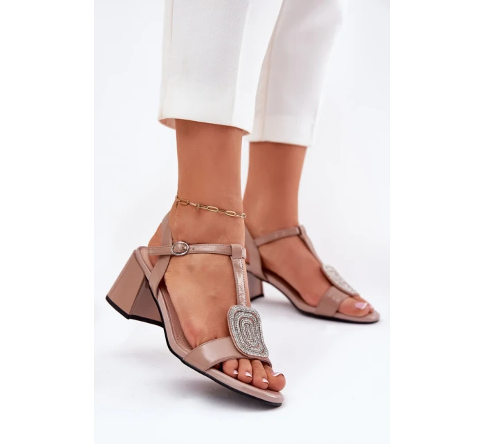 Sandály na podpatku model 213184 Step in style Sandály na podpatku model 213184 Step in style