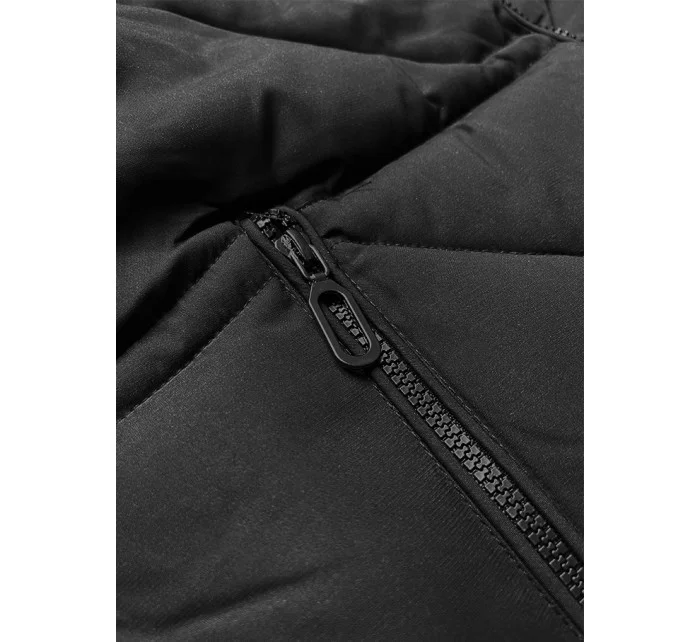 Černá dámská zimní bunda s kapucí model 21872612 - J.STYLE