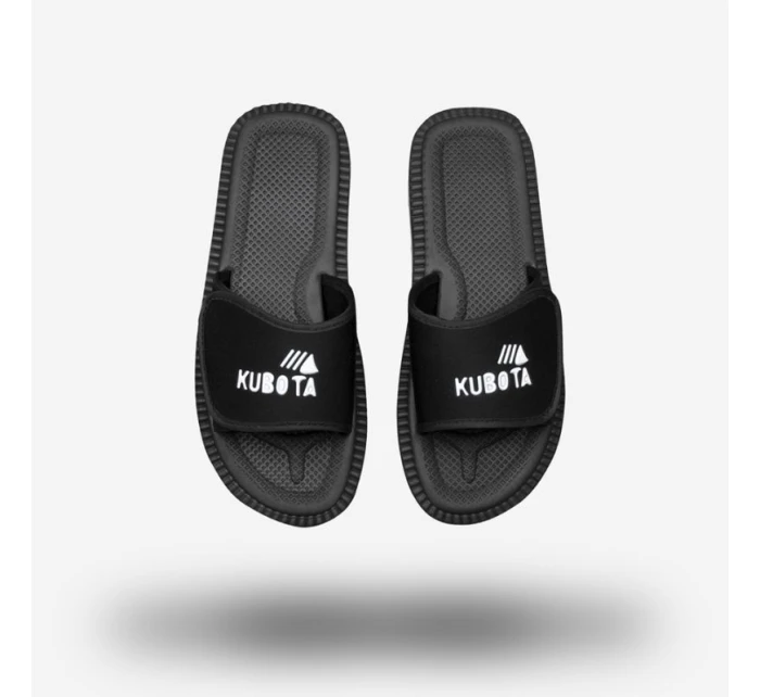 Pánské plážové žabky na suchý zip k bazénu černé Kubota