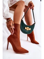 Dámské Vysoké Kozačky S Na Podpatku Camel model 21592932 - Boto