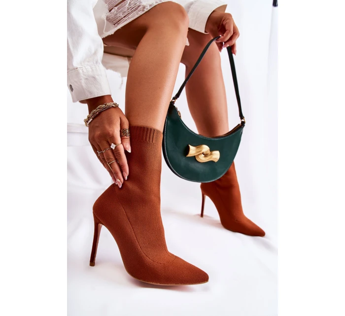 Dámské Vysoké Kozačky S Na Podpatku Camel model 21592932 - Boto