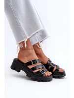 Dámské Sandály Na Nízkém Podpatku  Černé model 21661798 - Zaxy