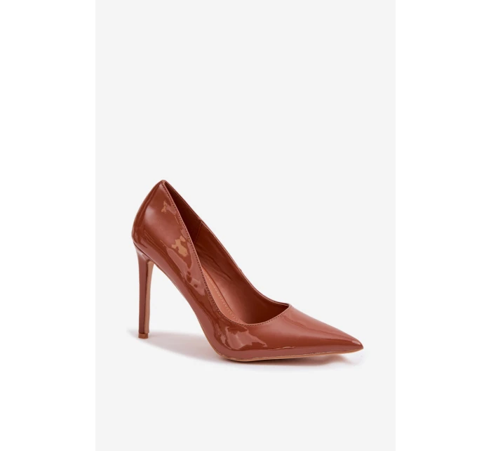 Lakované lodičky z eko kůže Camel Jonira