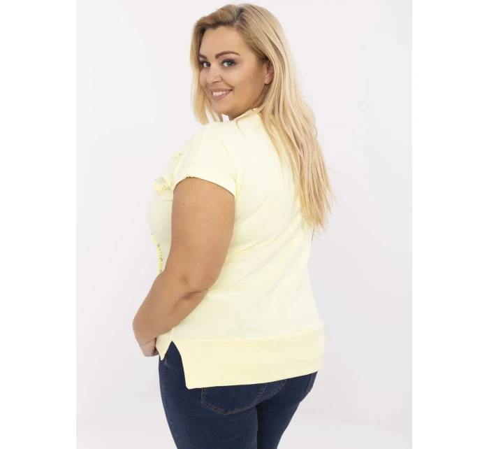 Bluzka RV BZ model 21072724 jasny żółty - FPrice Bluzka RV BZ model 21072724 jasny żółty - FPrice