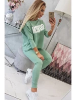 Sada s potiskem Queen tmavě mátová Sada s potiskem Queen tmavě mátová