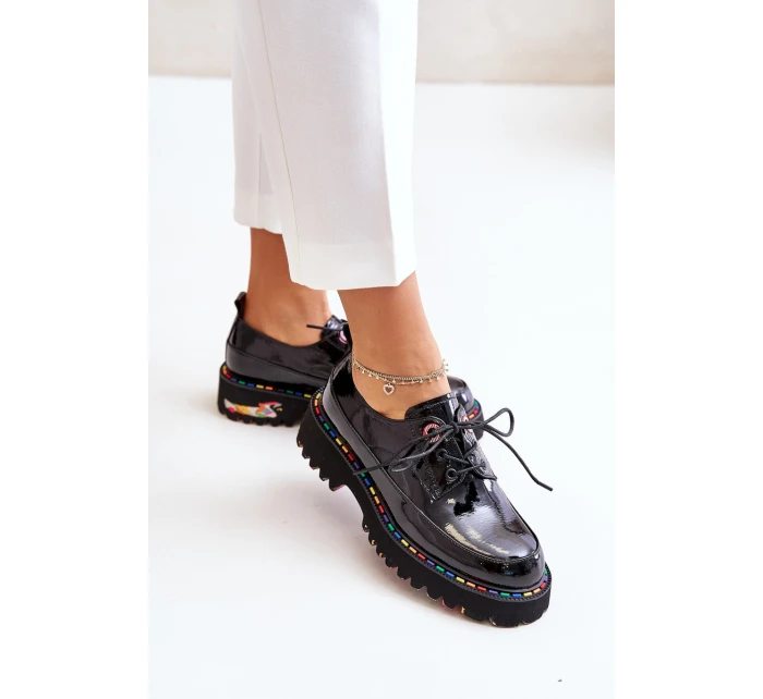 Lakované Dámské Polobotky Na Černé Artiker model 21672041 - Boto