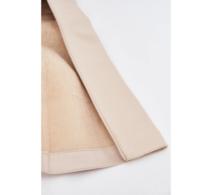 Zateplené dámské kozačky na podpatku a platformě světle béžové model 21704844 - Boto