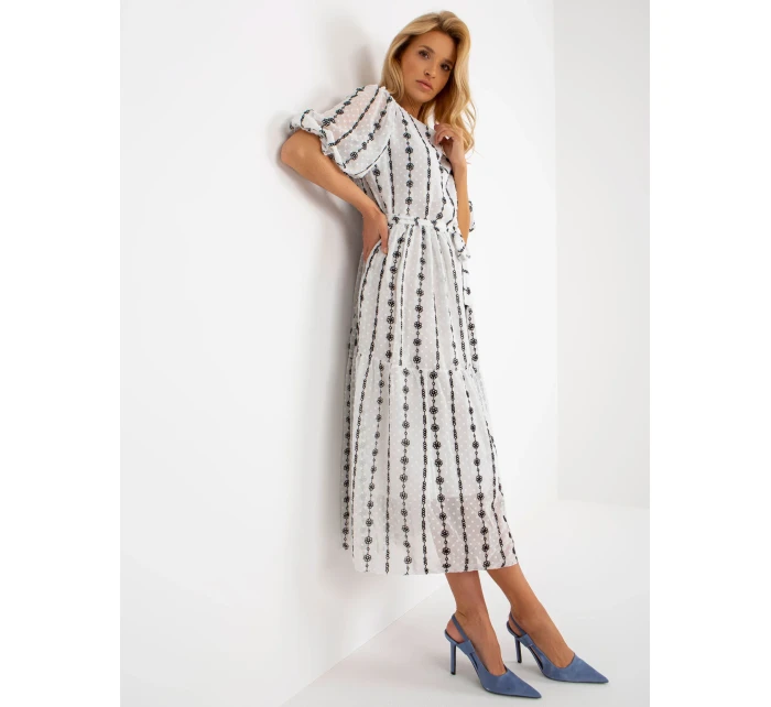 Sukienka LK SK 508963 1.38 biało czarny