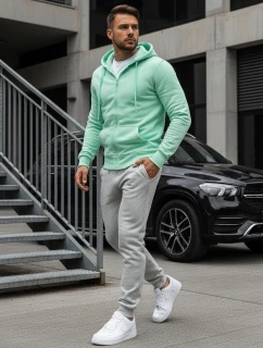 Pánská mikina s kapucí mint Dstreet model 21964391 - FashionStreet