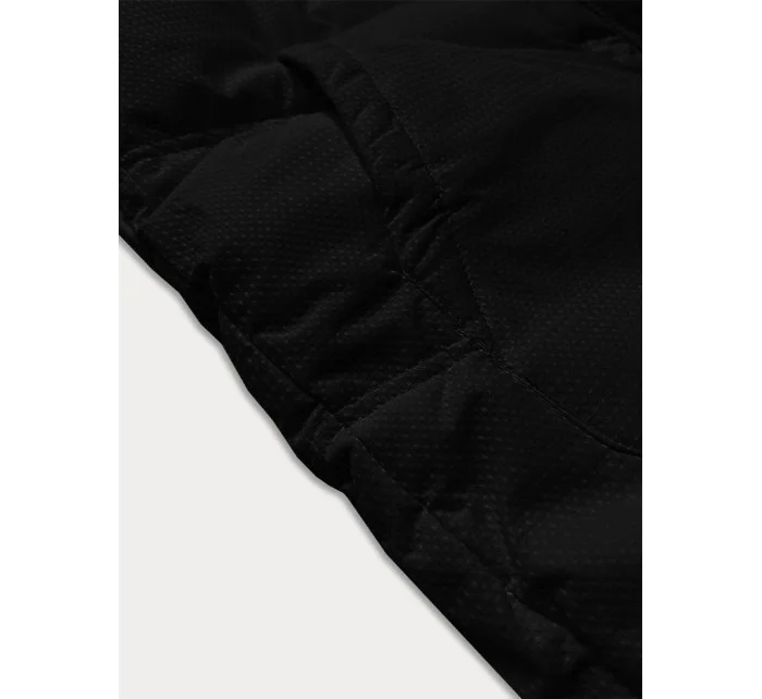 Hrubší černá dámská zimní bunda ze strukturovaného materiálu J Style (5M3251-392) Hrubší černá dámská zimní bunda ze strukturovaného materiálu J Style (5M3251-392)