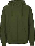 Neutral O 63301 Pánská mikina s kapucí z bio bavlny 77.6331 military