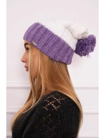 Paris fleecová čepice K212 bílá+fialová