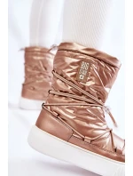 Dámské zateplené sněhule Big Star model 21601636 Béžove - Big Star Shoes Dámské zateplené sněhule Big Star model 21601636 Béžove - Big Star Shoes