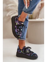 Kožené Sportovní Boty Na Platformě Fialové model 21670482 - Maciejka Kožené Sportovní Boty Na Platformě Fialové model 21670482 - Maciejka