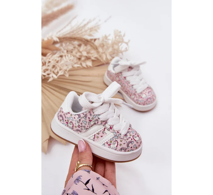 Dívčí Sportovní Boty S Motivem Jednorožce Růžové Ilana