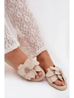 Dámské ploché nazouváky s ozdobnými květy Elzoria Dámské ploché nazouváky s ozdobnými květy Elzoria