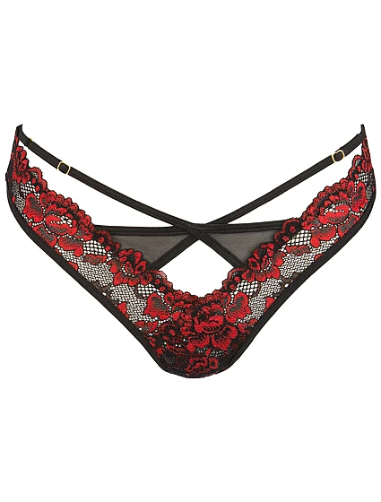Sexy tanga model 17680232 černá/červená - Axami Sexy tanga model 17680232 černá/červená - Axami
