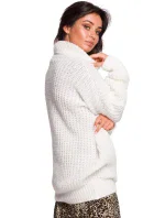 Dámský svetr BK030 Bílá - BeWear Dámský svetr BK030 Bílá - BeWear