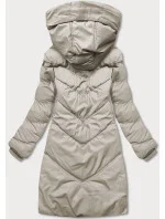 Lehká béžová dámská zimní bunda (5m735-62)