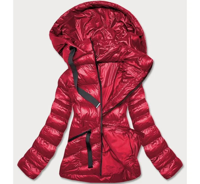 Červená krátká dámská zimní bunda (23066-(270)(1)) Červená krátká dámská zimní bunda (23066-(270)(1))
