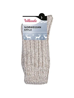 Zimní unisex ponožky model 22373991 STYLE SOCKS  béžová - Bellinda