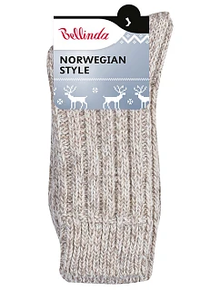 Zimní unisex ponožky model 22373991 STYLE SOCKS  béžová - Bellinda