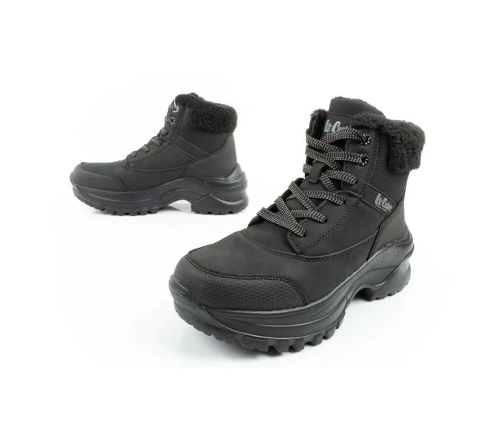 dámská sportovní obuv zimní model 21406114 zateplená černá dámské šněrovací boty - Lee Cooper