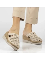 béžové kožené žabky na model 22135952 - FILIPPO