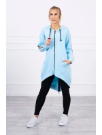 Mikina se zipem na zádech modrá