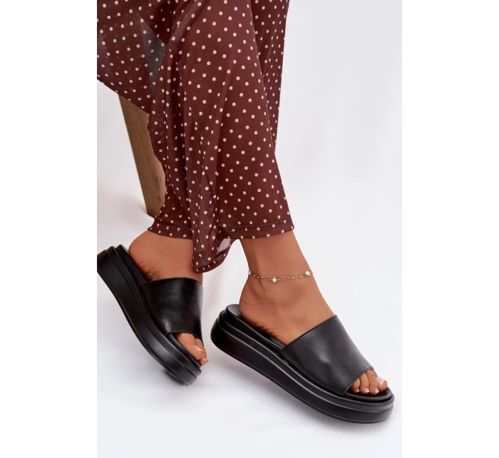 Dámské nazouváky na platformě Černé model 21918978 - Boto