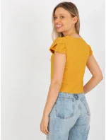 Dámská halenka LK BZ model 18309937 tmavě žlutá - FPrice