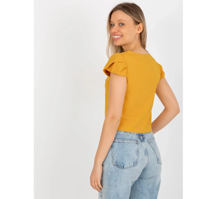 Dámská halenka LK BZ model 18309937 tmavě žlutá - FPrice