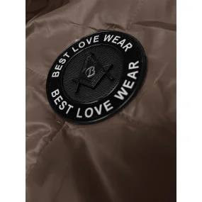 Tmavě béžová dámská vesta s ozdobným prošíváním (B8230-12)