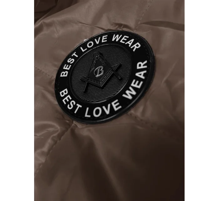 Tmavě béžová dámská vesta s ozdobným prošíváním model 19642623 - S'WEST Tmavě béžová dámská vesta s ozdobným prošíváním model 19642623 - S'WEST