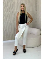 Punto Milano Zimní kalhoty s ozdobným zipem světle béžová Punto Milano Zimní kalhoty s ozdobným zipem světle béžová