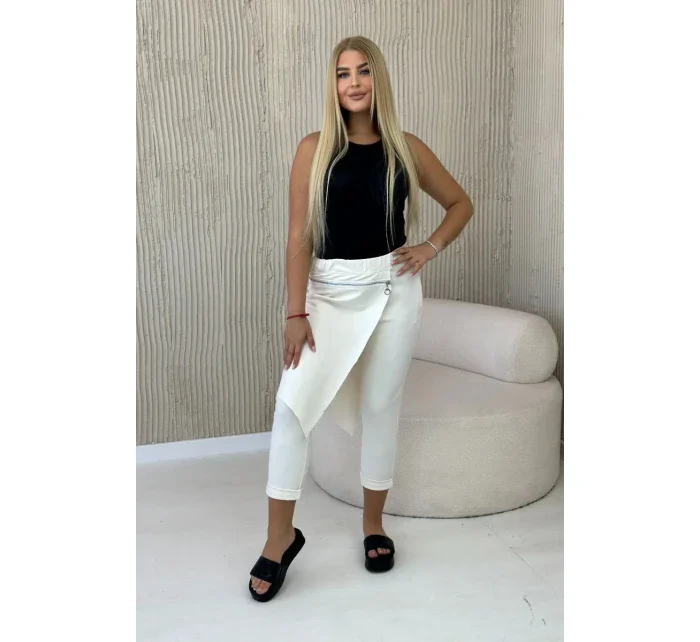 Punto Milano Zimní kalhoty s ozdobným zipem světle béžová Punto Milano Zimní kalhoty s ozdobným zipem světle béžová