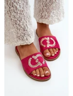 Dámské ploché žabky S cekulemi S.Barski KV27-052 Fuksia