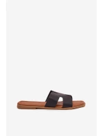 Dámské Ploché Sandály S Výřezem Černé Salyra Dámské Ploché Sandály S Výřezem Černé Salyra