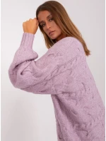 Sweter AT SW model 18895481 jasny fioletowy - FPrice Sweter AT SW model 18895481 jasny fioletowy - FPrice