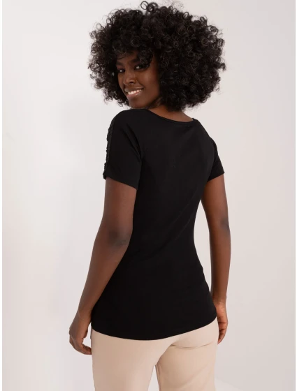 Bluzka PM BZ model 19529646 czarny - FPrice Bluzka PM BZ model 19529646 czarny - FPrice