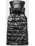 Dámská vesta v grafitové barvě s asymetrickým zipem (16M9117-105)
