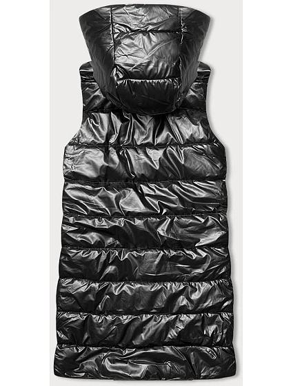 Dámská vesta v grafitové barvě s asymetrickým zipem model 18942031 - J.STYLE