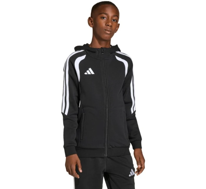 Dětská mikina adidas Tiro 26 League Sweat Full Zip Hoodie černá KF3324 Dětská mikina adidas Tiro 26 League Sweat Full Zip Hoodie černá KF3324