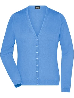 Daiber JN 660 Dámský pletený cardigan s výstřihem do V 02.0660 glacier blue