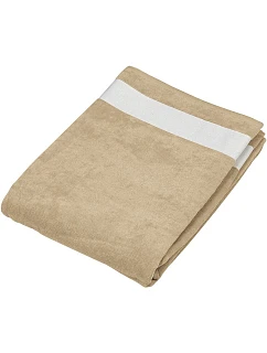 Kariban K 118 Velurová plážová osuška 20.K118 beige/white