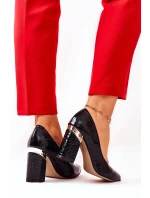 Kožené lodičky Lewski  Černé model 21571489 - Boto